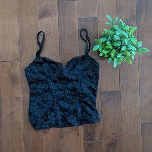LA SENZA BLACK LACEY BUSTIER TOP